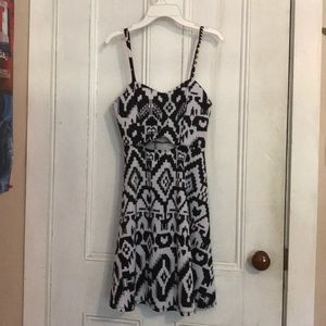 Black and White Printed Dress